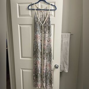 Lovestitch Gauze Maxi Dress Snake Print